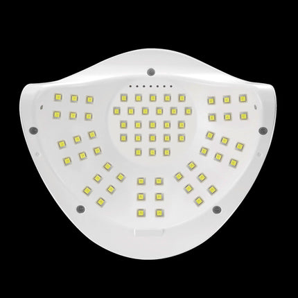 Balta 280W UV/LED nagų lempa SUNONE su veidrodžiu – padidinta šviesos grąža profesionaliame salone