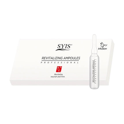 SYIS revitalizuojančios ampulės 10x3 ml su glikolio rūgštimi – profesionalus kosmetikos serumas odai