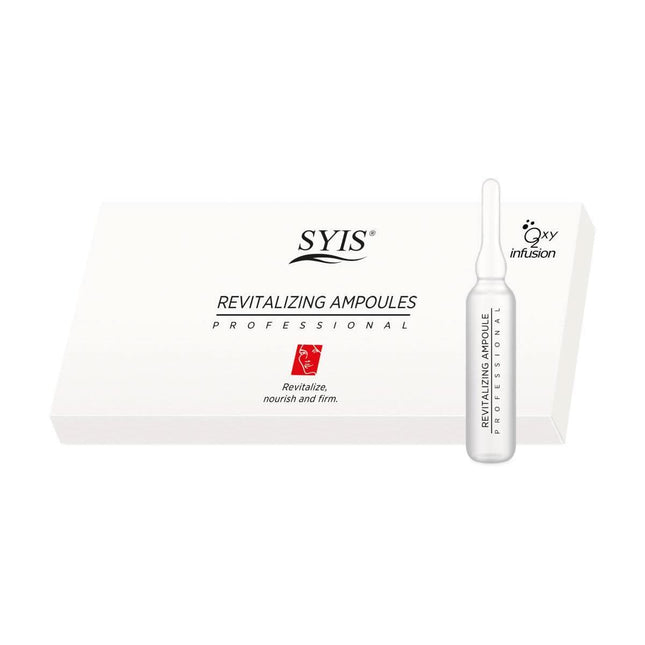 SYIS revitalizuojančios ampulės 10x3 ml su glikolio rūgštimi – profesionalus kosmetikos serumas odai
