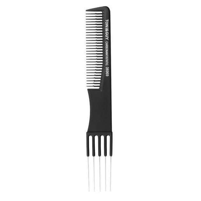 TONI&GUY 06969 antistatinės šukos kirpyklai – anglies ir turmalino pluošto, iki 230°C, neutralizuoja statinę elektą