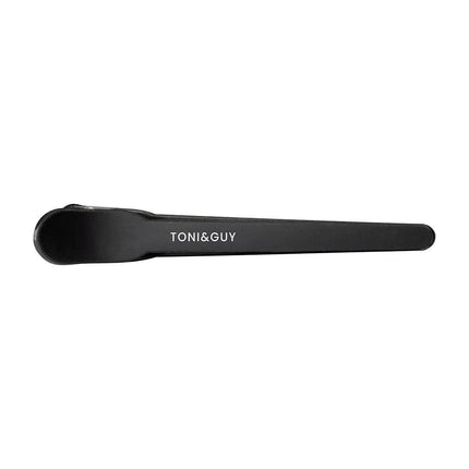 TONI&GUY E-17 juodi segtukai plaukams – lengvi aliumininiai kirpyklos segtukai intensyviam profesionaliam naudojimui