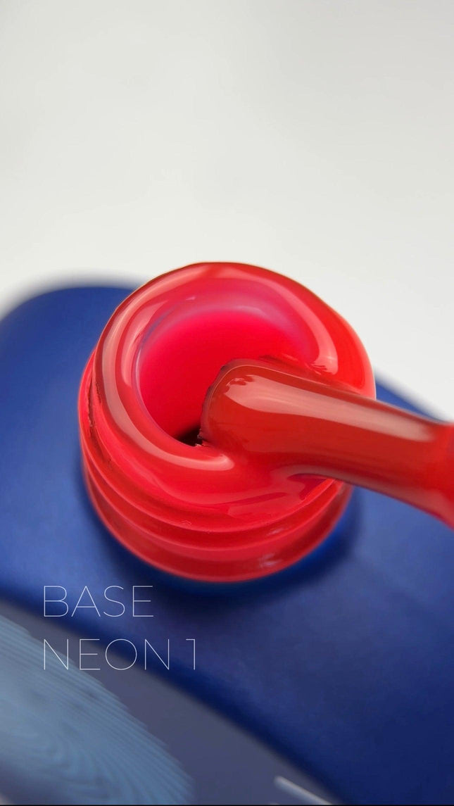 TOUCH Neon Base elastinga kamufliažinė bazė 1 13ml – profesionali neoninė bazė manikiūrui su kamufliažiniu efektu