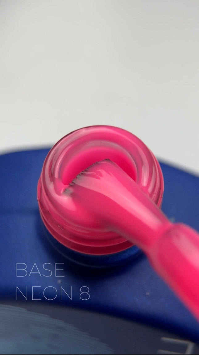 TOUCH Neon Base 8 elastinga kamufliažinė bazė geliniams nagams profesionaliam manikiūrui 13ml