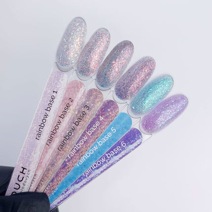 TOUCH Rainbow Base spalva Nr.1 – savaime išsilyginanti formulė gelinio lako pagrindui salone