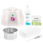BeautyKit TULIP depiliacijos rinkinys: vaško šildytuvas, juostelės, šepetėlis, vaško skardinė ir podepiliacinis aliejus