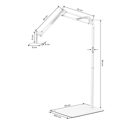 UV/LED pedikiūro lempos stovas GLOW, baltas - nuotrauka 5