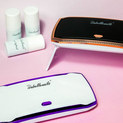 Isabelle MINI dual UV/LED technologijos nagų lempa – universali, tinka visų tipų geliniams lakams