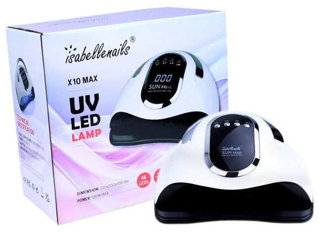 Isabelle SUN X10 MAX UV/LED nagų lempa 280W profesionaliam gelinio lako kietinimui salone