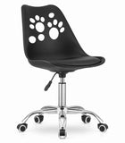Hurtmeblowy vaikiška kėdė PRINT juoda – ergonomiška sėdynė vaikų kirpykloms ir salonams