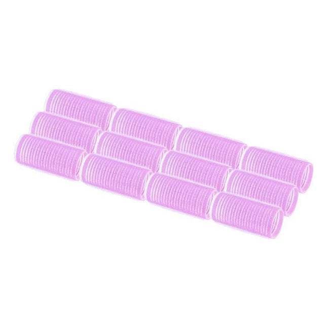 BeautyKit velcro plaukų voleliai 2,8 cm – profesionalūs lipniniai voleliai kirpyklai, 10 vnt. rinkinyje