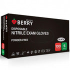 Vienkartinės nitrilinės pirštinės Berry Black S, juodos - Beauty Kit