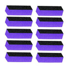 BeautyKit violetinis keturpusis poliravimo blokas manikiūrui, 10 vnt. – 4 darbo paviršiai, salonams
