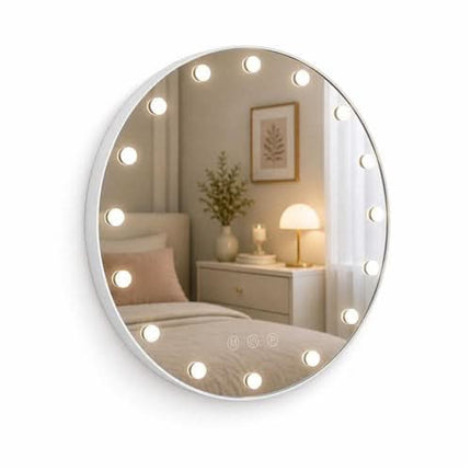 Makiažo veidrodis su LED apšvietimu HOLLYWOOD, skersmuo 70 cm
