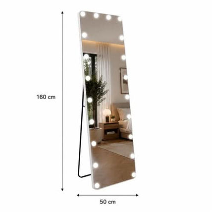 Veidrodis su LED apšvietimu HOLLYWOOD 160×50 cm WA-H02