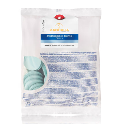 Xanitalia depiliacinio vaško diskai Aloe Vera Techno Hard Wax 1 kg – profesionalus kietasis vaškas depiliacijai salonams