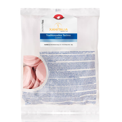 Xanitalia Rosa Titanium Techno Hard Wax depiliacinio vaško diskai 1 kg – profesionalus kietasis vaškas salonams
