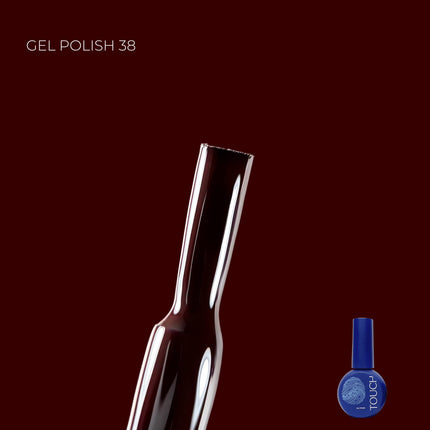TOUCH Gel Polish 38 9ml – profesionali gelinio lako aplikacija UV/LED manikiūro procedūroms