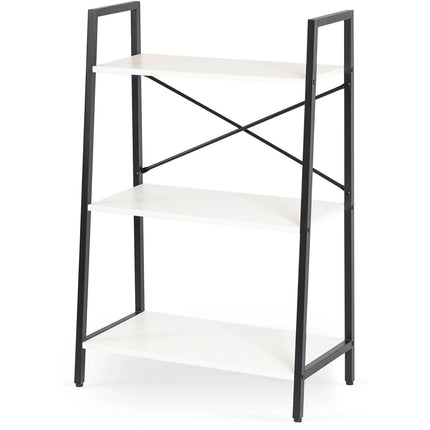 Mebel Elite balta žema lentyna – moderni grožio studijos interjero detalė