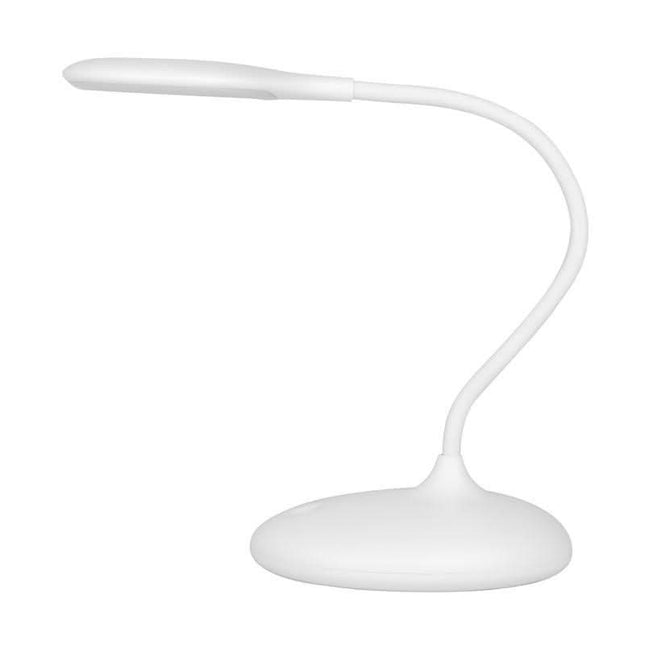 BeautyKit stalinė žiedinė lempa RING LED SNAKE balta – LED apšvietimas manikiūro stalui su lankščia galvute